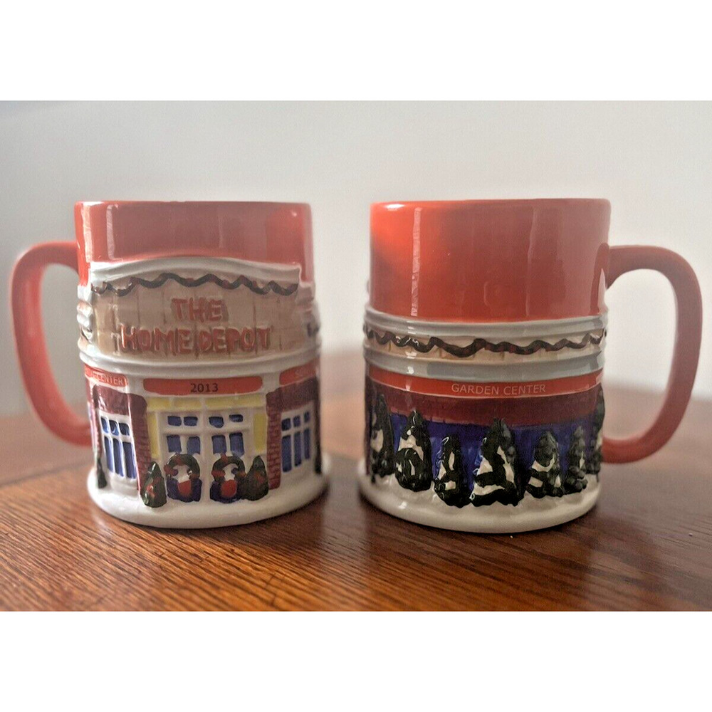 The Home Depot 2013 Mr. Christmas Mug 16 Oz. Set of 2